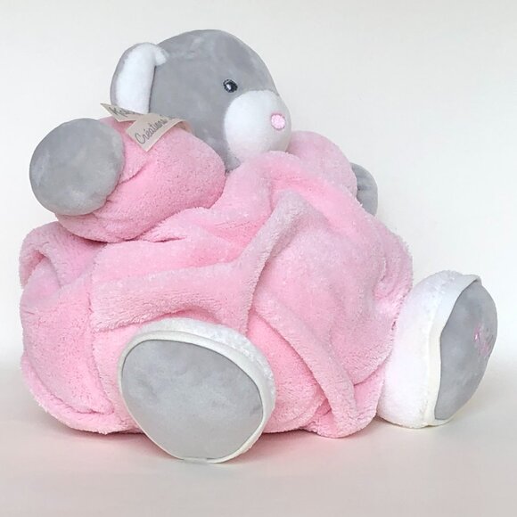 Kaloo Brand New Bear Pink-Medium Chubby Plush Stuffed Animal - Picture 10 of 12